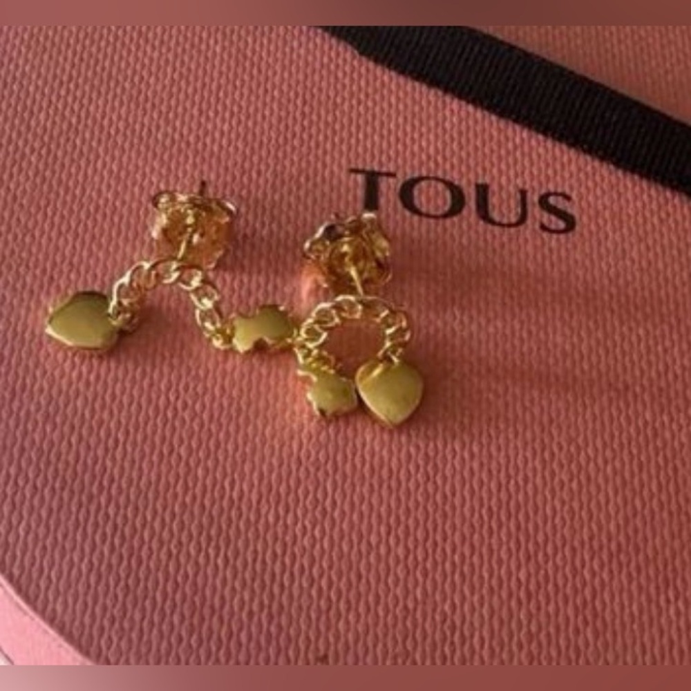 Gold Heart Earrings vermeil 925